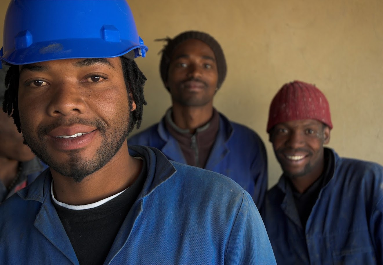 Umkhathini construction team members at work