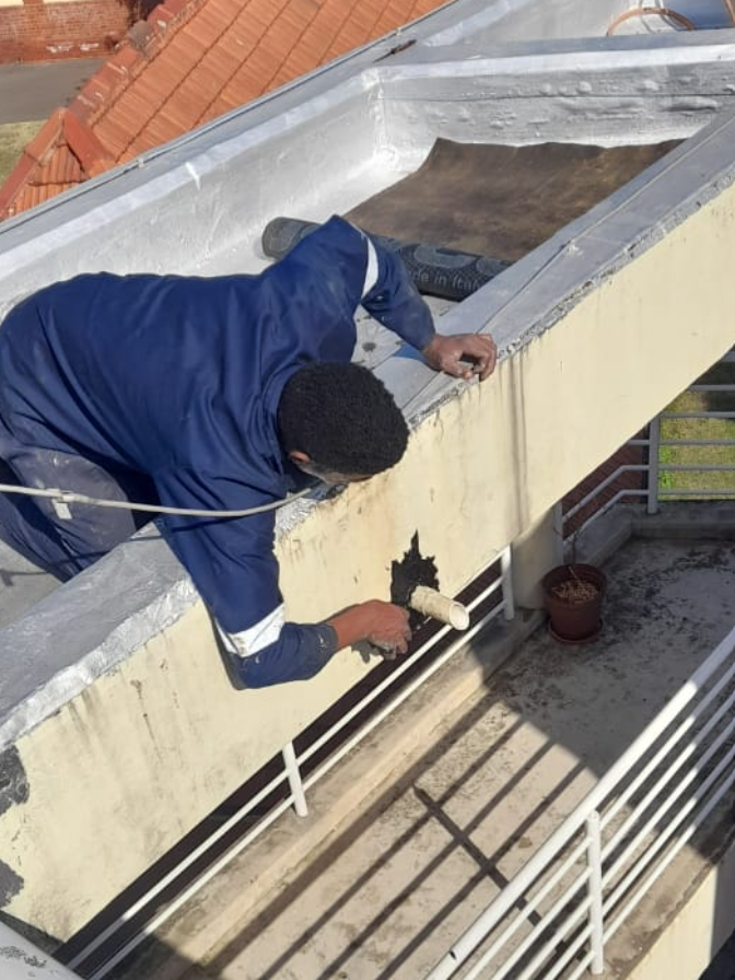 Umkhathini Trading waterproofing and exterior repair work in progress